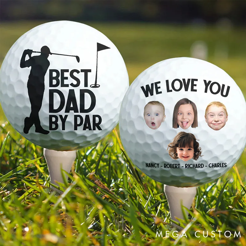 Personalized Photo Golf Ball with Custom Name for Family Unique Gifts