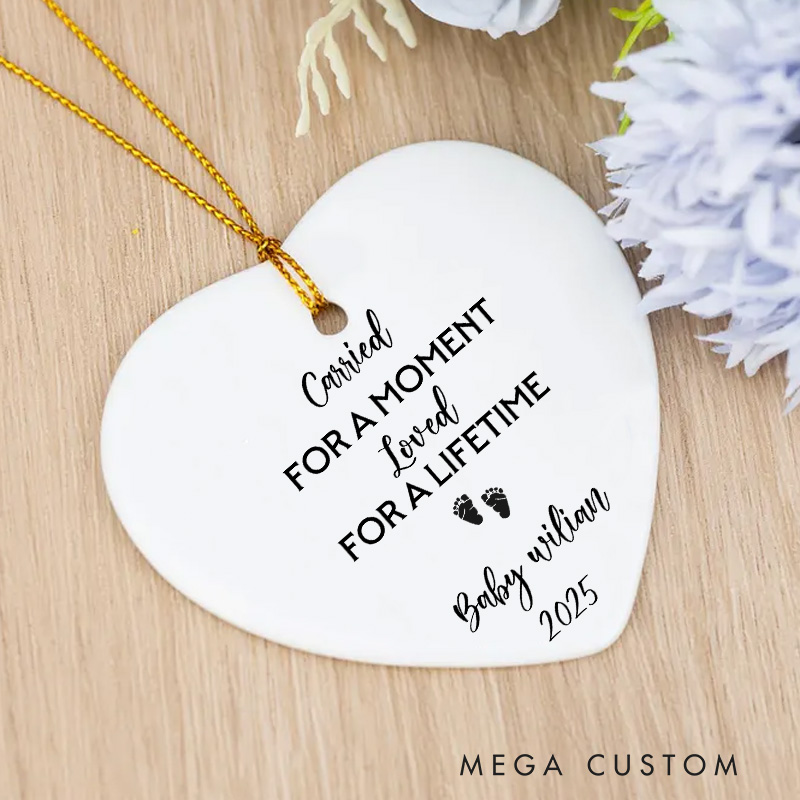 Personalized Baby Loss Ornament Miscarriage Acrylic Ornament Carried for A Moment Loved for A Lifetime Infant Loss Sympathy Gift Memorial Ornament