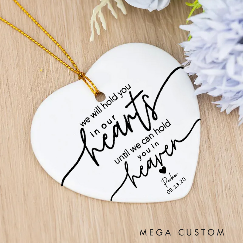 Personalized Baby Loss Ornament Angel Baby Memorial Gift Miscarriage Gifts for Mothers Loss of Baby Sympathy Gift We Will Hold You in Our Hearts