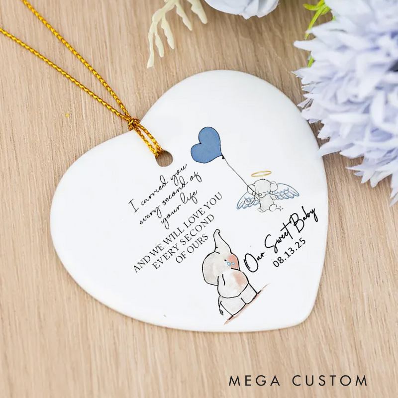 Personalized Baby Memorial Ornament Sympathy Gift Miscarriage Ornament Infant Loss Stillbirth Keepsake Pregnancy Loss Memorial Gifts 