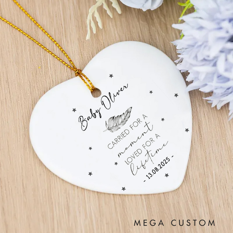 Personalized Baby Loss Ornament Miscarriage Ornament Still Born Gifts Baby Memorial Keepsake Baby Loss Keepsake Angel Baby Memorial Gifts