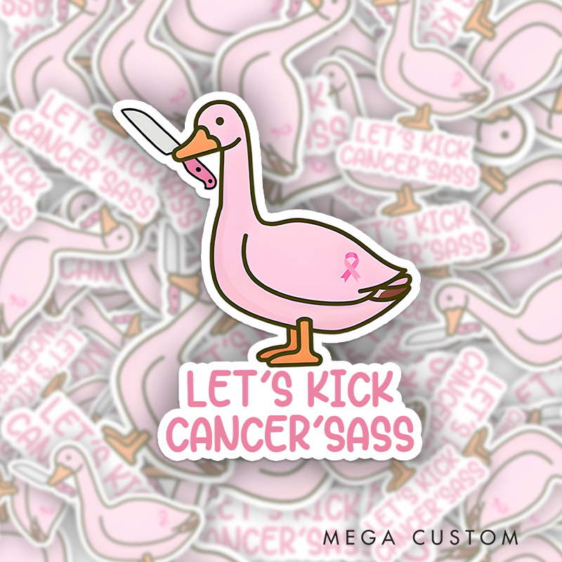Personalized Breast Cancer Sticker Funny Silly Goose Warrior Gift Get Well Idea Gift