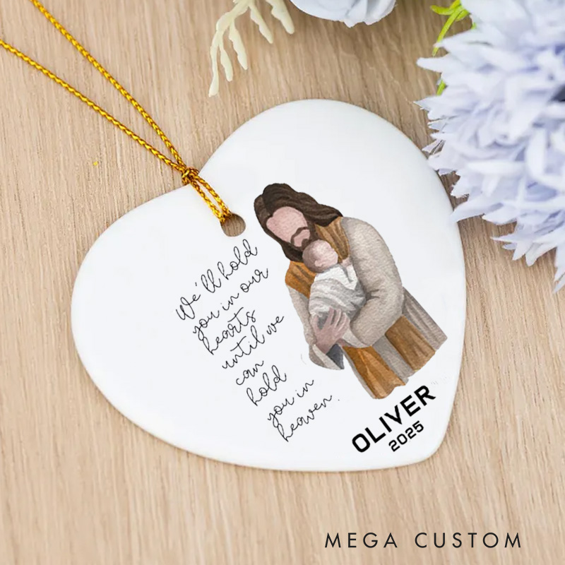 Personalized Miscarriage Ornament Baby of Jesus Infant Loss Ornament Pregnancy Loss Ornament Stillborn Gift Baby Memorial Christmas Ornament 