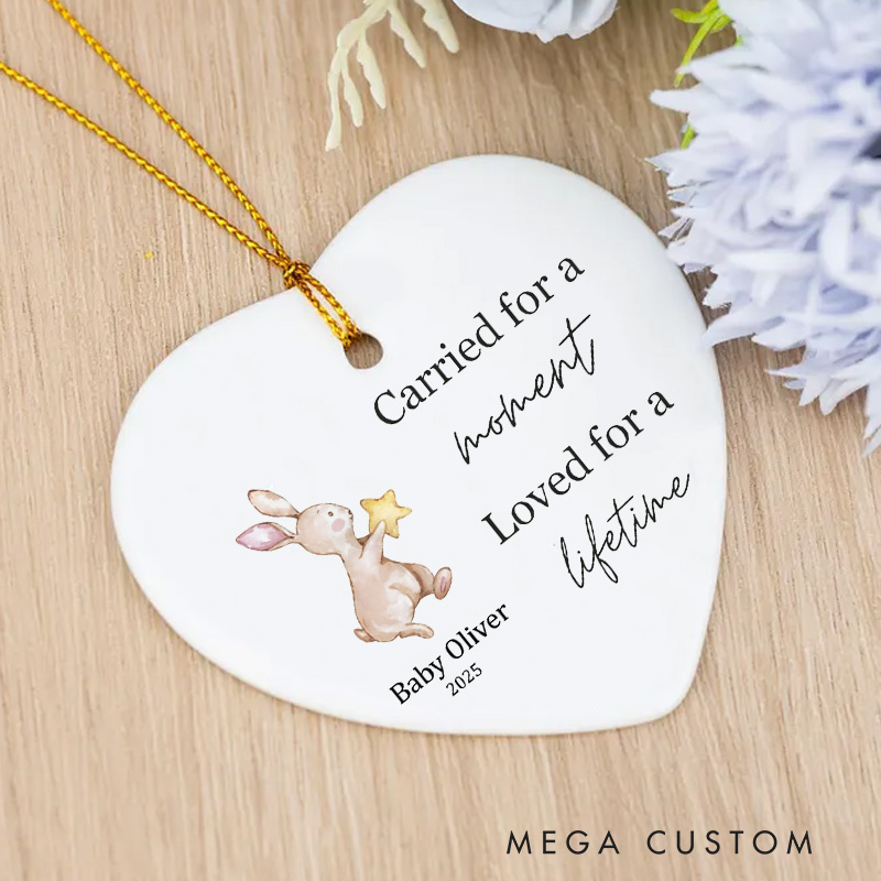 Personalized Miscarriage Ornaments for Loss of Baby Carried for a Moment Loved for a Lifetime Memorial Keepsake Baby Sympathy Gifts
