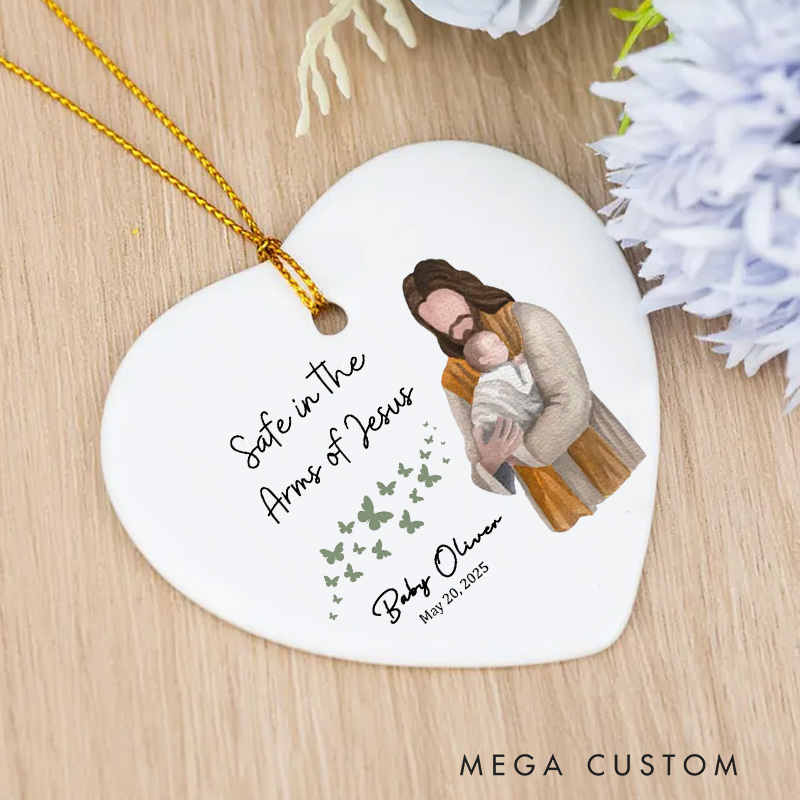 Personalized Stillborn Ornament Miscarriage Ornaments Infant Loss Memorial Gift Honoring a Miscarriage Jesus Baby Loss Christmas Ornament