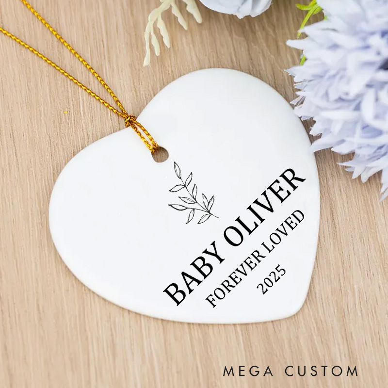 Personalized Miscarriage Ornament Miscarry Baby in the Sky Memorial Gift Custom Rainbow Angel Keepsake Grief Baby Loss Christmas Ornament