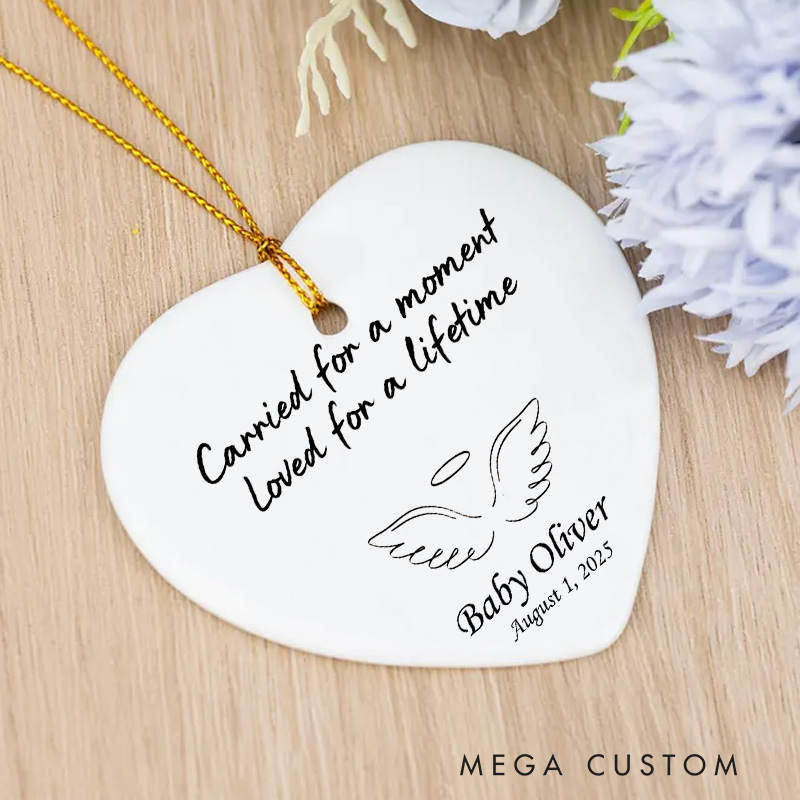 Personalized Miscarriage Ornament Infant Loss Ornament Still Born Gifts Baby Memorial Keepsake Angel Baby Sympathy Gift 