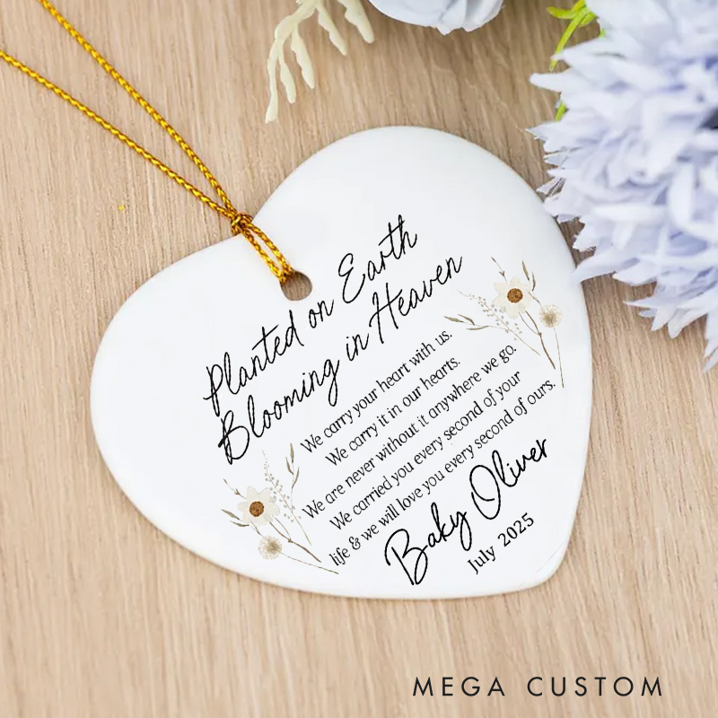 Personalized Miscarriage Ornament Baby Memorial Gift Infant Loss Keepsake Child Loss Remembrance Sympathy Gift Baby Loss Christmas Ornament