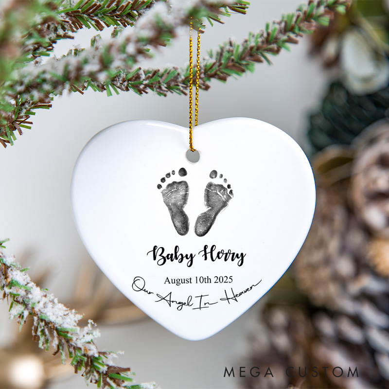 Personalized Infant Loss Memorial Ornament Custom Baby Memorial Gift Baby Miscarriage Gift in Memory of Child Angel Baby Sympathy