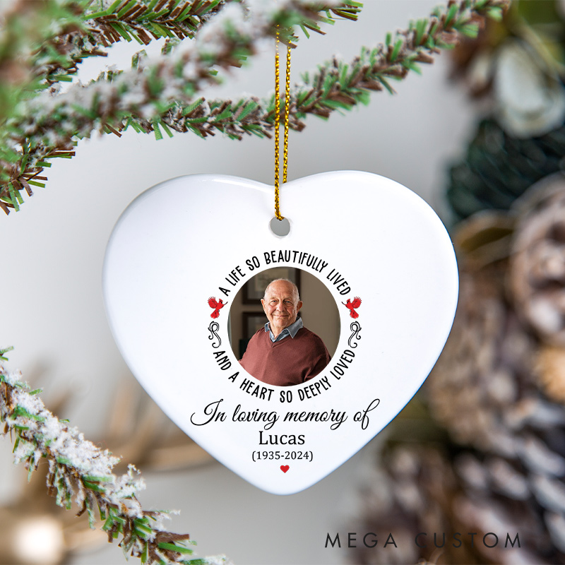 Personalized Photo Memorial Ornament Sympathy Bereavement Gift for Loss of Loved One I'm Always With You Ornament Keepsake