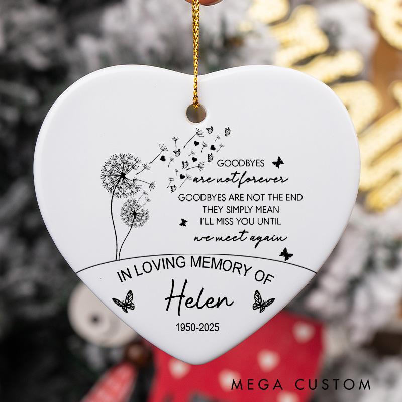 Personalized Memorial Christmas Ornament in Loving Memory Christmas Ornament Loss of Loved One Mom Dad Remembrance Gifts Sympathy Gift