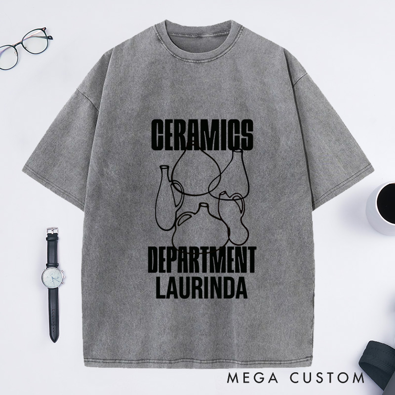 Personalized Ceramics Washed T-Shirts Pottery T-Shirt Ceramics Gift for Potter Pottery Gift 