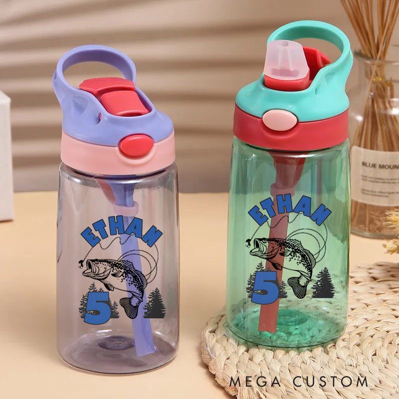 Personalized Kids Fishing Water Bottle Birthday Gift for Little Anglers Back To School Gifts