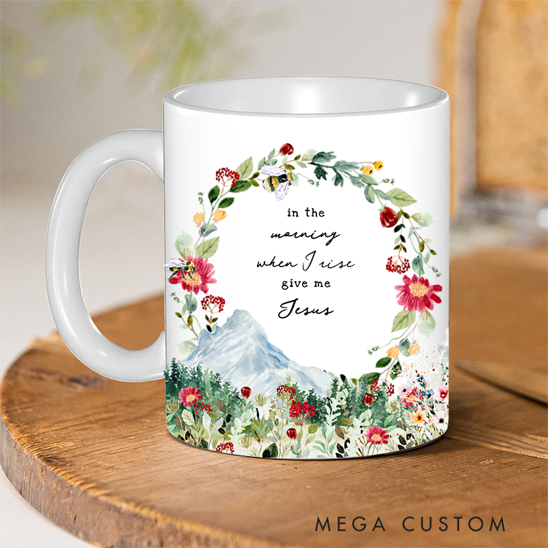 Personalized Give Me Jesus Ceramic Mug with Name Birthday Gift for Christian Positive Affirmation Religious Gift for Christian