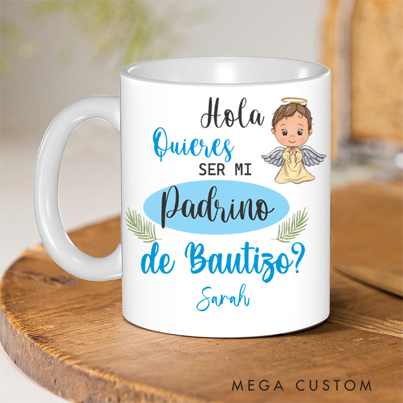 Personalized Hola Quieres Ceramic Mug with Name Birthday Gift for Christian Positive Affirmation Religious Gift for Christian