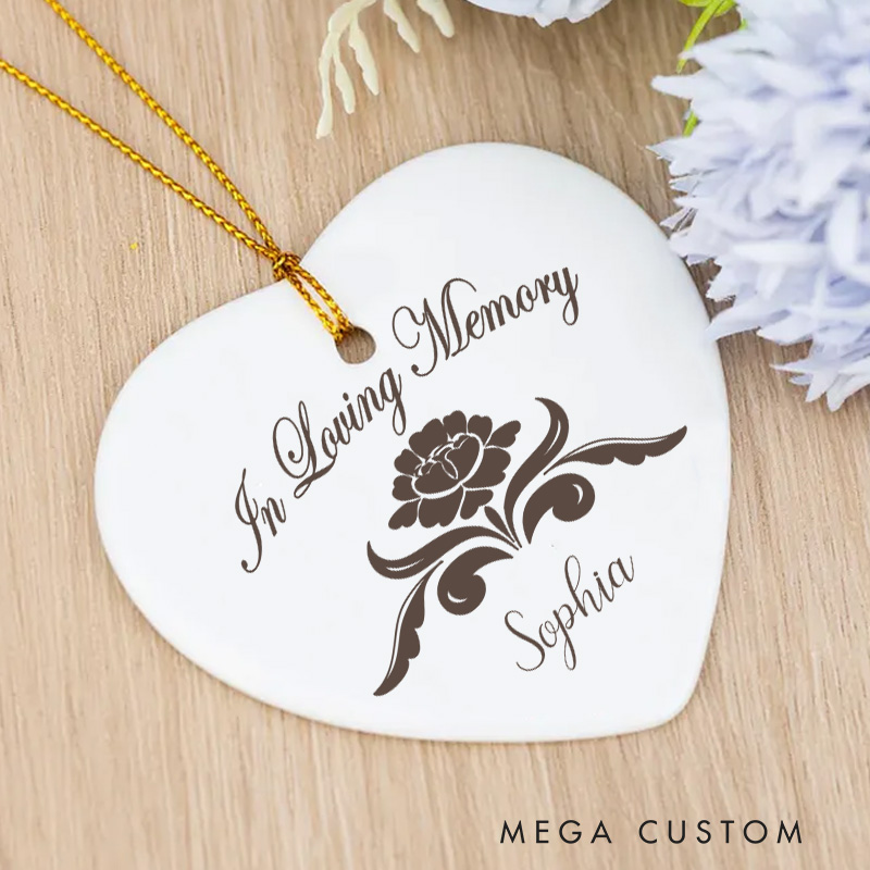 Personalized Memorial Ornament Custom Remembrance Ornament Sympathy Gift Loss of Loved One Remembrance Gift Christmas Ornament 