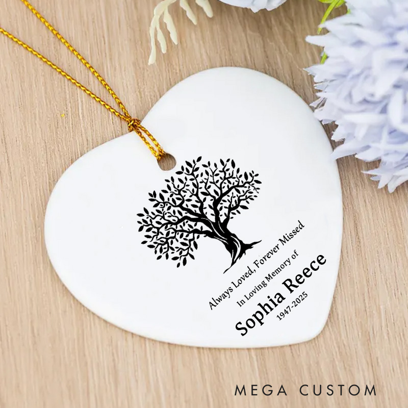 Personalized Tree of Life Memorial Ornament Custom Name Sympathy Ornament for Loss of Loved One Grieving Bereavement Gift Celebration of Life Gift