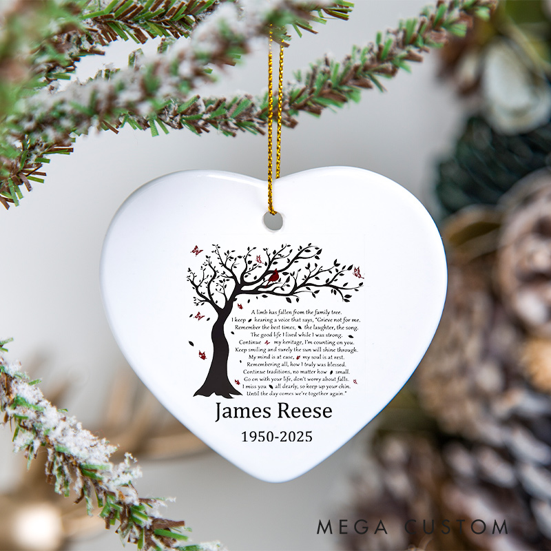 Personalized Memorial Ornament Those We Love Don't Go Away Christmas Ornament Sympathy Gift for Loss of Loved One Memorial Tribute Remembrance