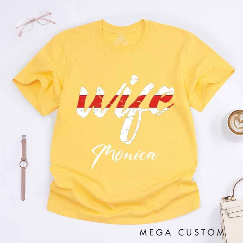 Personalized Firefighter T-Shirts Firefighter Wife Fashion Design T-Shirts