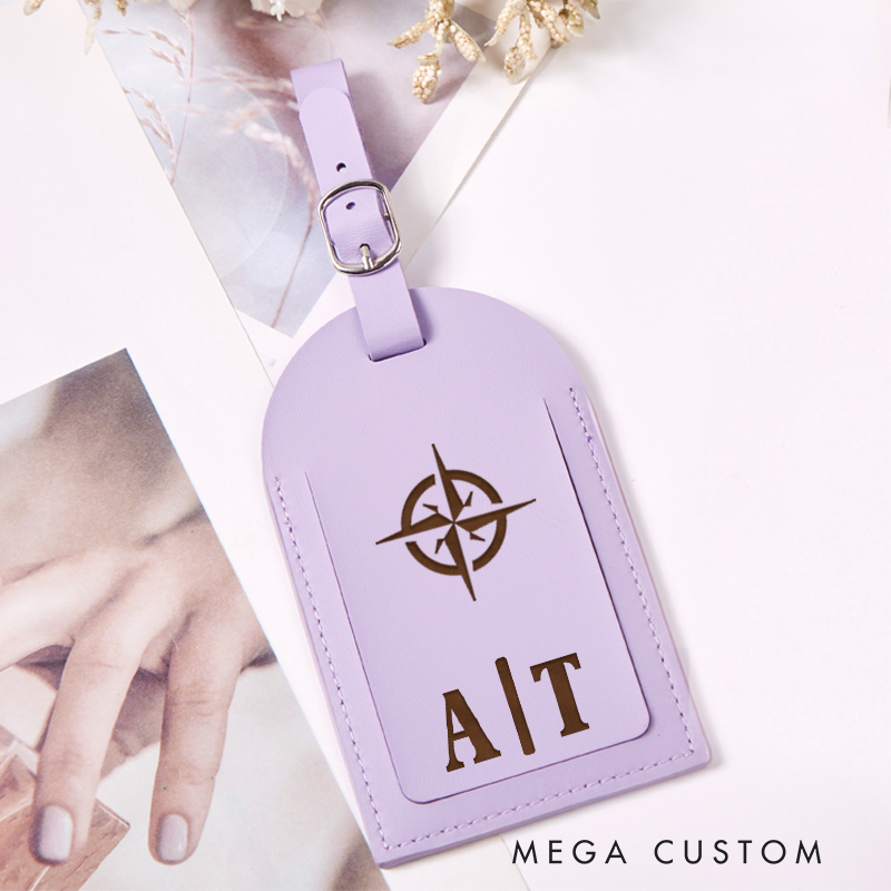 Personalized Leather Luggage Tags Gift for Traveling Lovers Custom Luggage Tag Favor