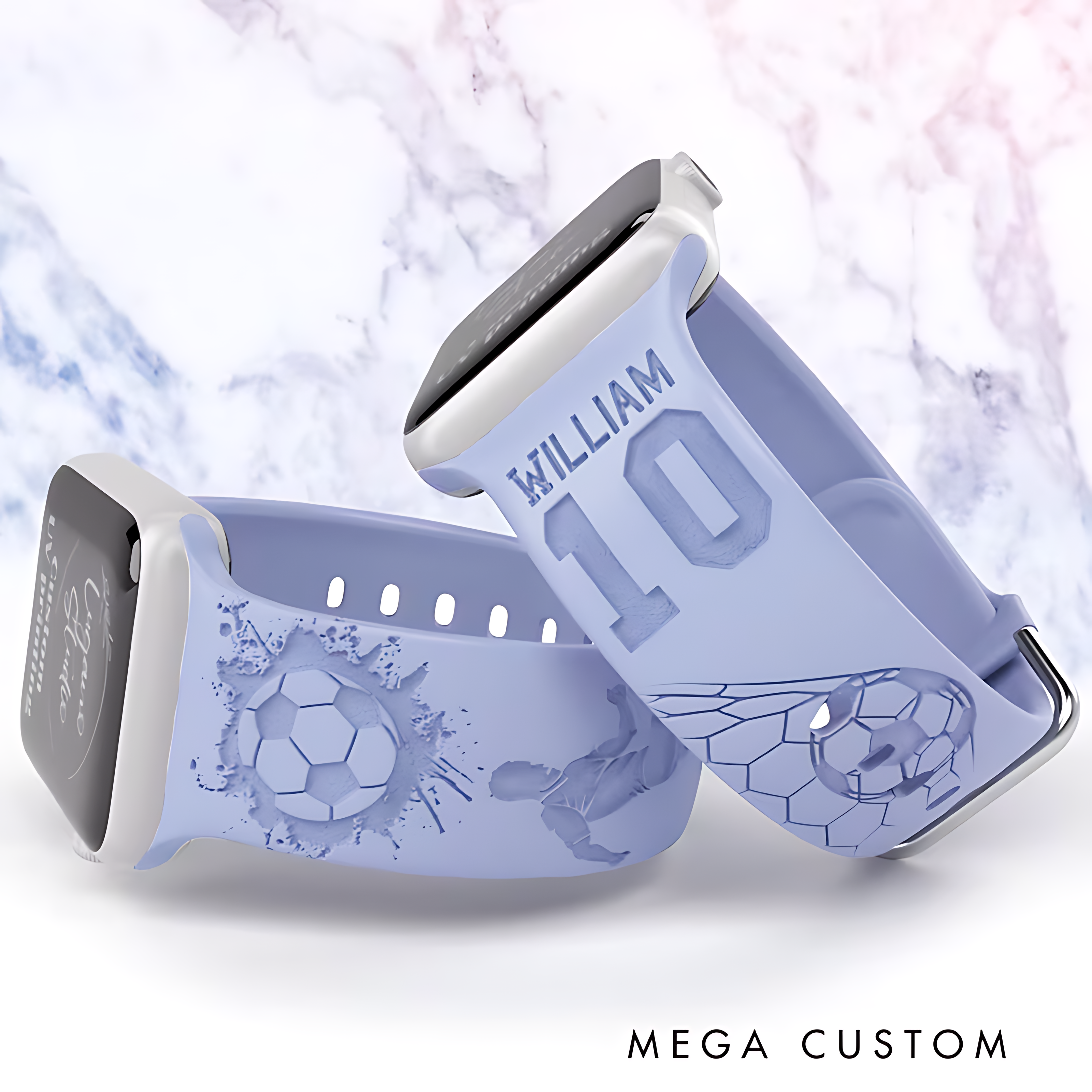 Personalized Soccer Apple Watch Band Custom Name and Number Strap