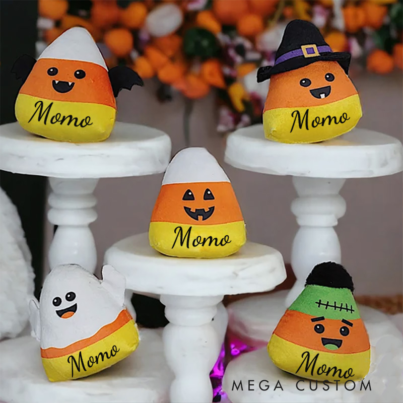 Personalized Candy Corn Plush Candy Corn Stuffed Animal Candy Corn Pillow Trick or Treat Gift Halloween Gift