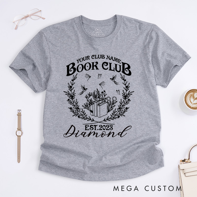 Personalized Book Club Classic T-Shirts Since Reading Club Shirt Bookish Gift Book Lover Gift Book Lover Shirt Name Book Club Tee Book Gift