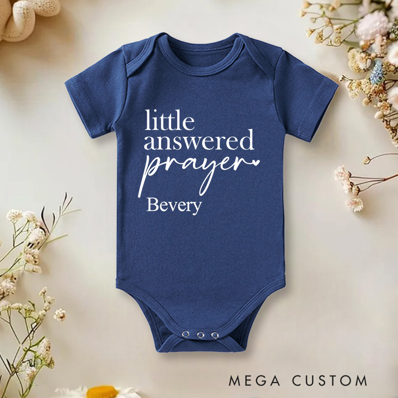 Personalized Little Answered Prayer Baby Onesie Baby Shower Gift
