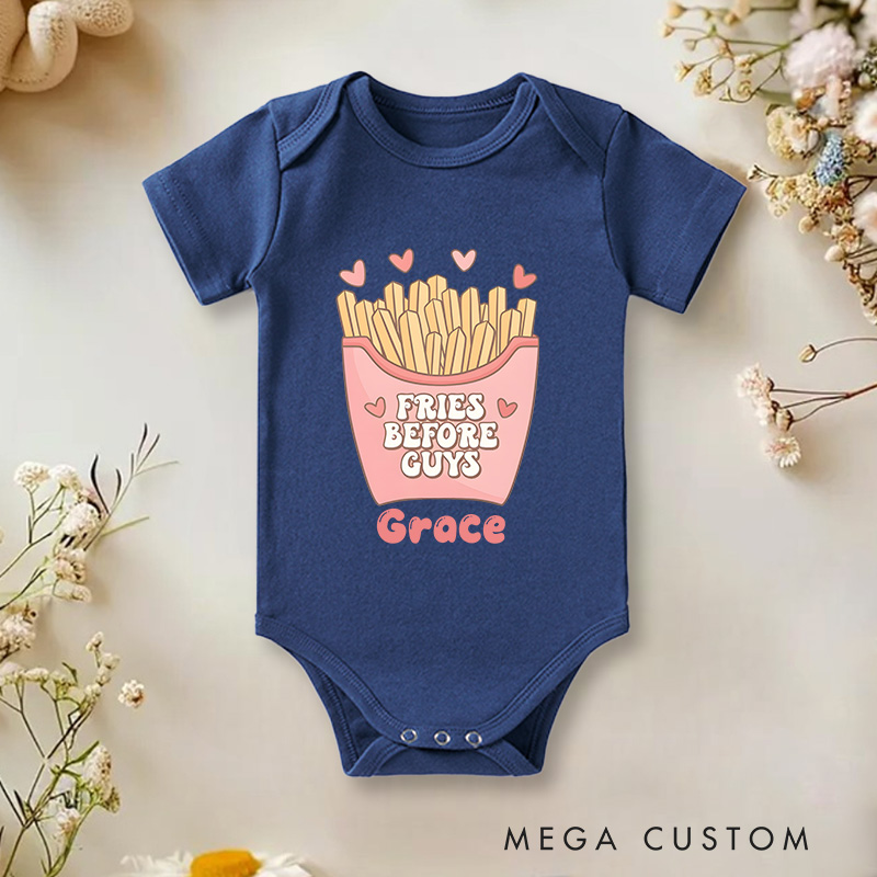 Personalized Fries Before Guys Natural Baby Onesie Funny Baby Gift