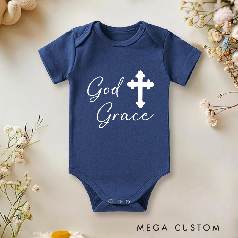 Personalized God Bless First Name Baby Onesie New Baby Girl Boy Gift Nursery Gift