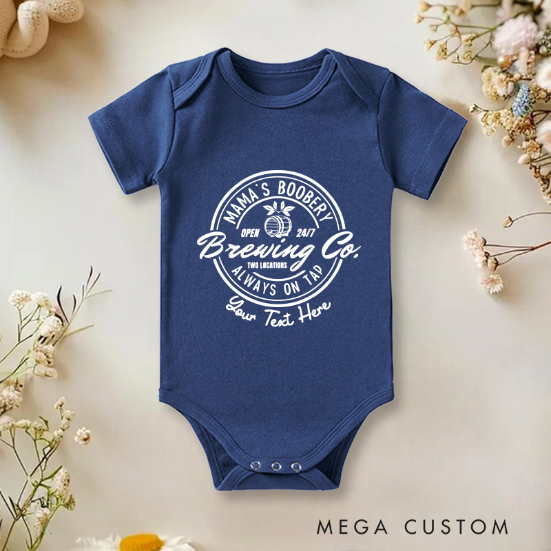 Personalized Funny Mama's Boobery Baby Onesie Unisex Newborn Baby Gift
