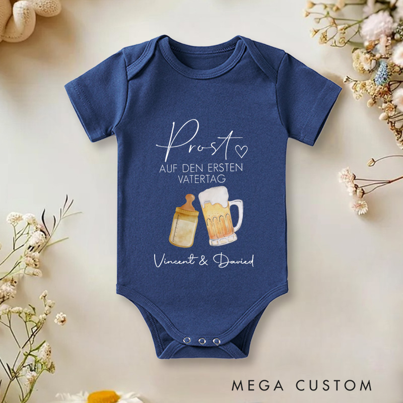 Personalized Cheers Dad Father Son Daughter Baby Onesie Father's Day Gift