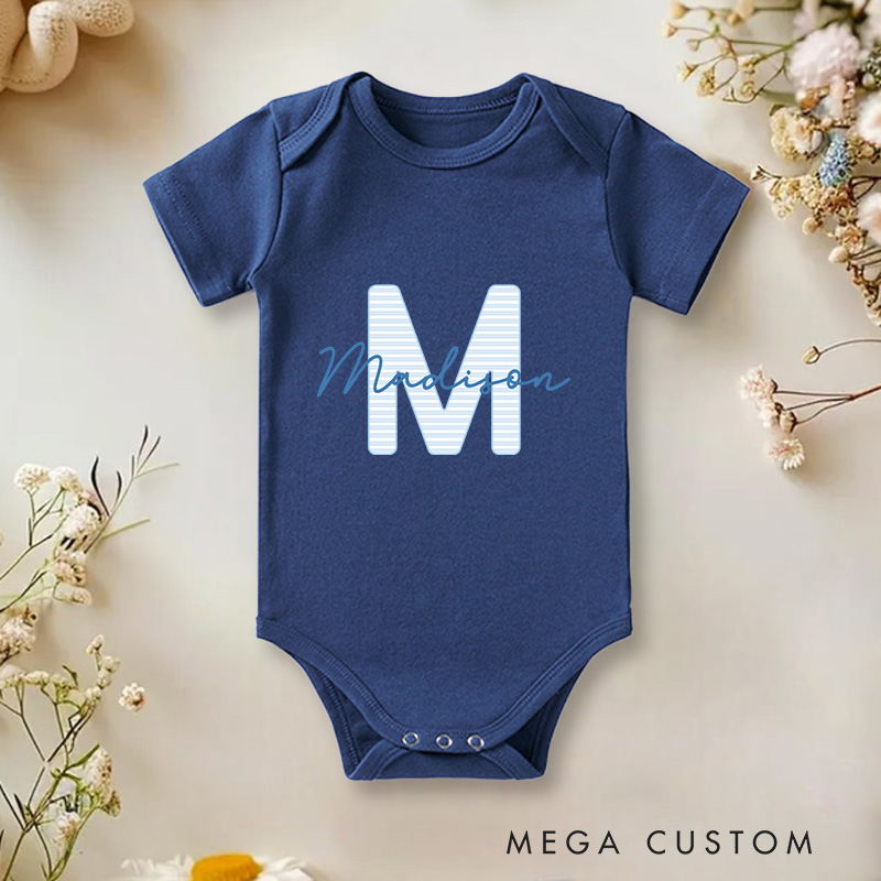 Personalized Name Design with Stylish Letter Baby Onesie