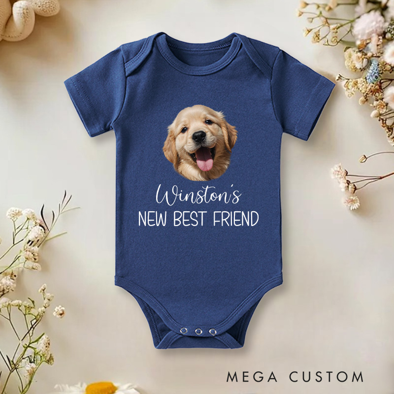 Personalized New Best Friend Puppy Baby Onesie Pet Lover Gift