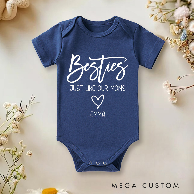 Personalized Besties Just like Our Moms Baby Onesie Baby Shower Gift