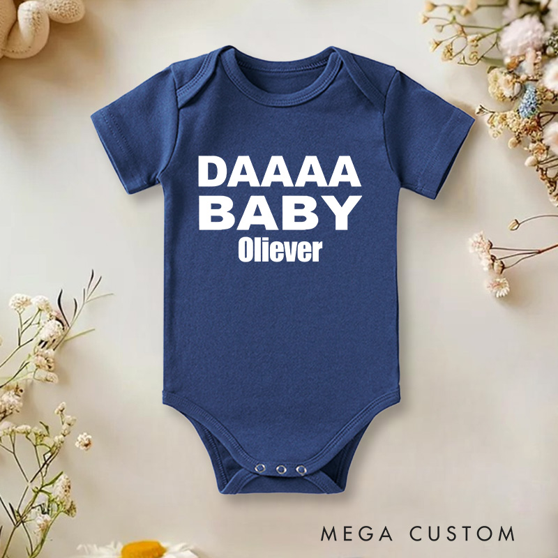 Personalized DAAAA Baby Baby Onesie Pregnancy Announcement Gift