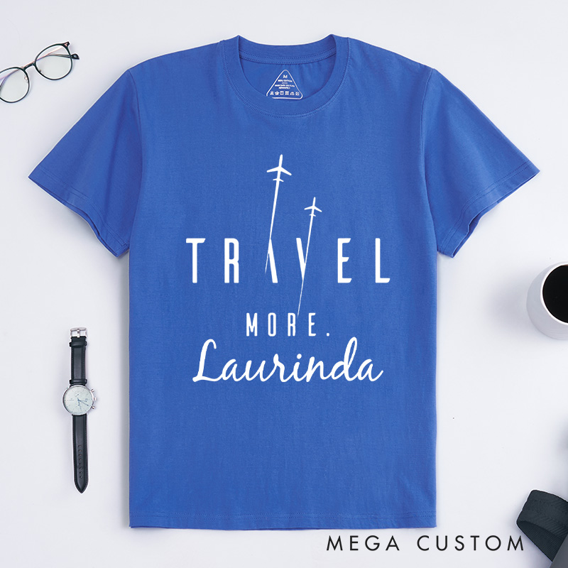 Personalized Travel Classic T-Shirts Customized Name Shirt Graphic Tee Gift For Traveler