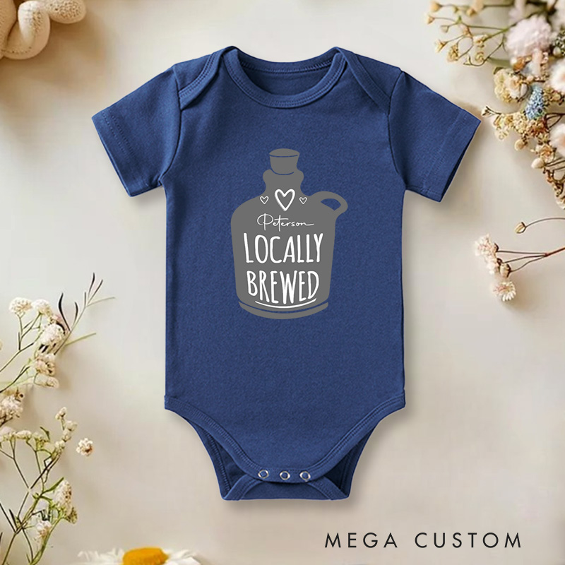 Personalized Locally Brewed Adorable and Whimsical Baby Bottle Inspired Baby Gift Baby Onesie  