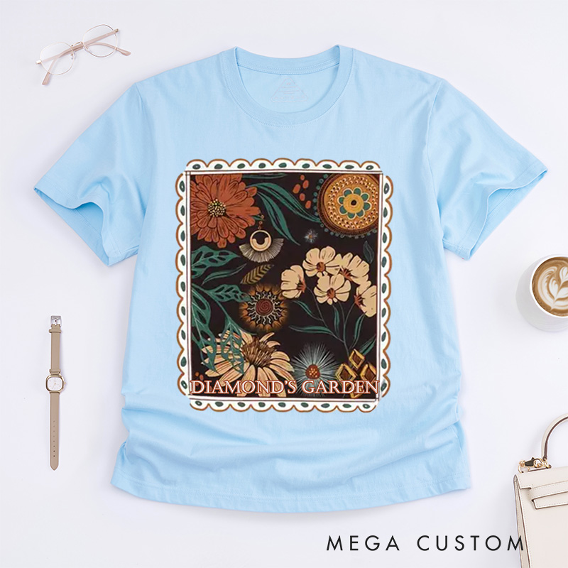 Personalized Boho Floral Cottagecore Classic T-Shirts Fall Flowers Nature Shirt Wildflower Garden Shirt Gift for Plant Lover Gift