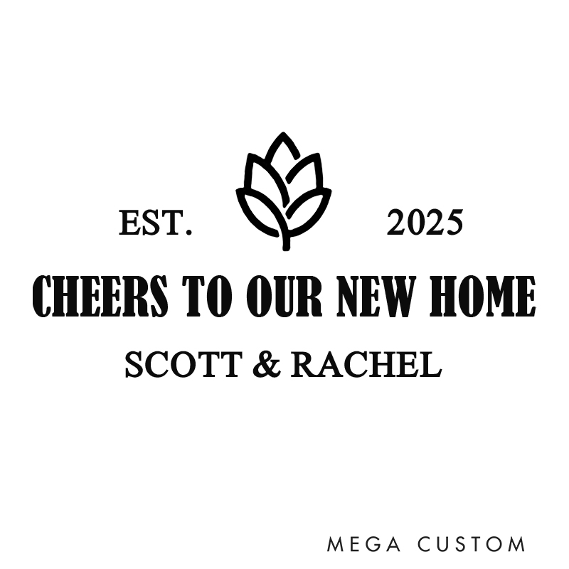 Personalized Wooden Bottle Opener Laser Engraved Leaf Emblem Bottle Opener  Wedding Housewarming Bride and Groom Gifts New Home Gift First Home Gift