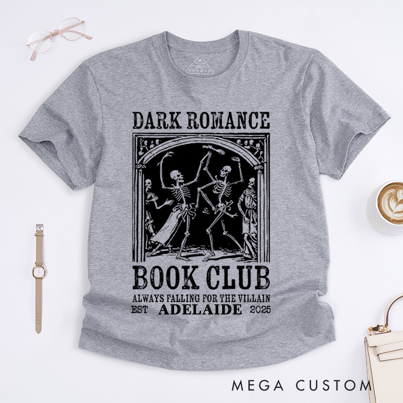 Personalized Dark Romance Book Club Classic T-Shirts, Trendy Literature Shirt Romance Book Shirt Dark Academia Tee Book Lover Gift