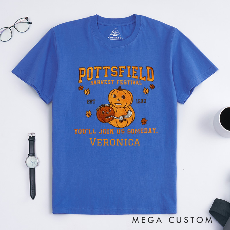 Personalized Pottsfield Harvest Festival Classic T-Shirts Pumpkin Carver Shirt You'll Join Us Someday Shirt Gardening Shirt Halloween Shirt