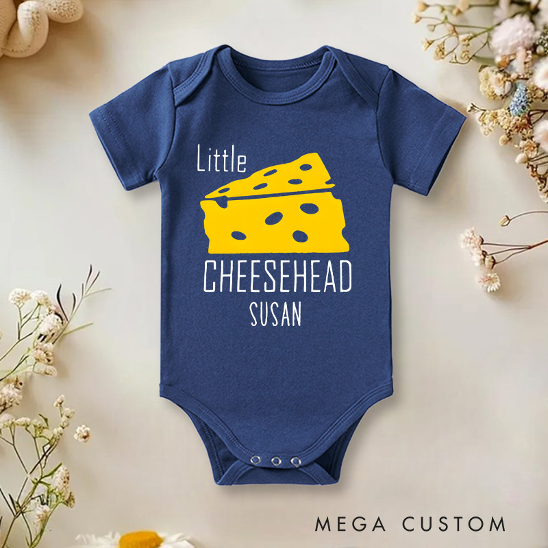 Personalized Little CheeseHead Baby Onesie Newborn Baby Gift