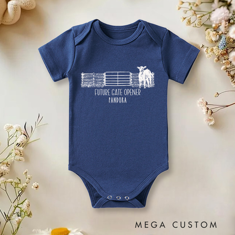 Personalized Future Gate Opener Baby Onesie Pregnancy Announcement Gift