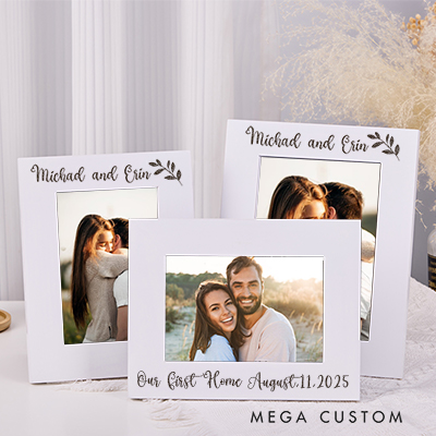 Personalized Engraved Photo Frame Custom Wood Photo Frame Picture Frame Gift Personalised Home Decor Housewarming Gift Our First Home Gifts