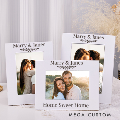 Personalized Engraved Photo Frame Custom Wood Photo Frame Picture Frame Gift Personalised Home Decor Housewarming Gift Home Sweet Home Gifts