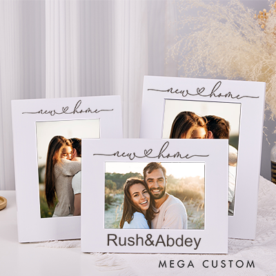 Personalized Photo Frame Wedding Photo Frame Custom New Home Photo Frame Gift for Couple Engraved Picture Frame Housewarming Gift
