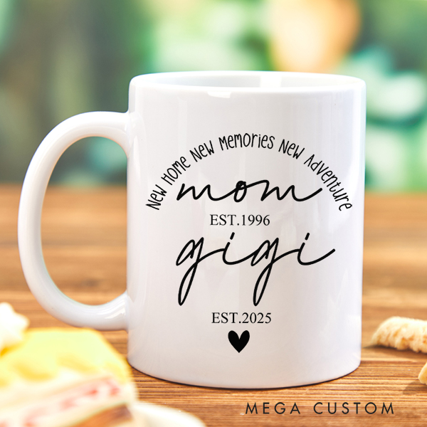 Personalized Grandma Mug New Grandma Mug New Home New Memories New Adventure Mug First Time Nana Gifts Christmas Gift Housewarming Gift New Home Gift