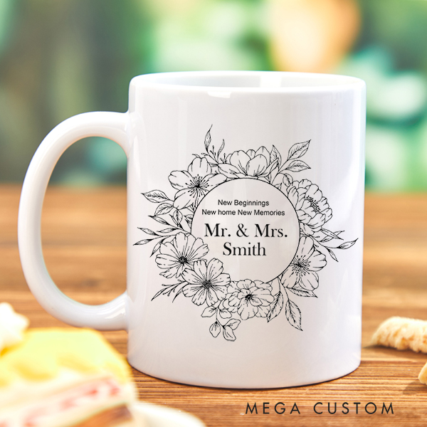 Personalized Mug Custom 11oz Coffee Mug 15oz Coffee Cup Wedding Gift Housewarming Gift New Home Gift for Couple Moving Away Gift  Christmas Gift