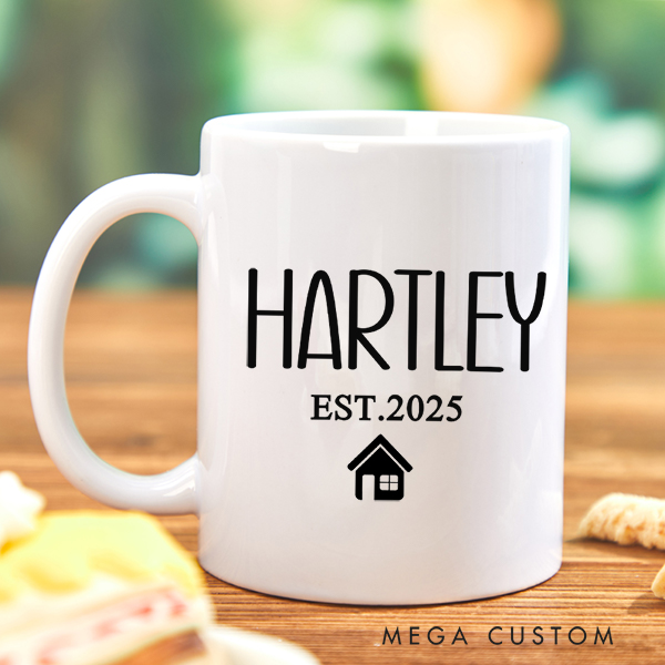 Personalized Mug Custom 11oz Coffee Mug 15oz Coffee Cup Wedding Gift Housewarming Gift New Home Gift for Couple Christmas Gift Moving Away Gift